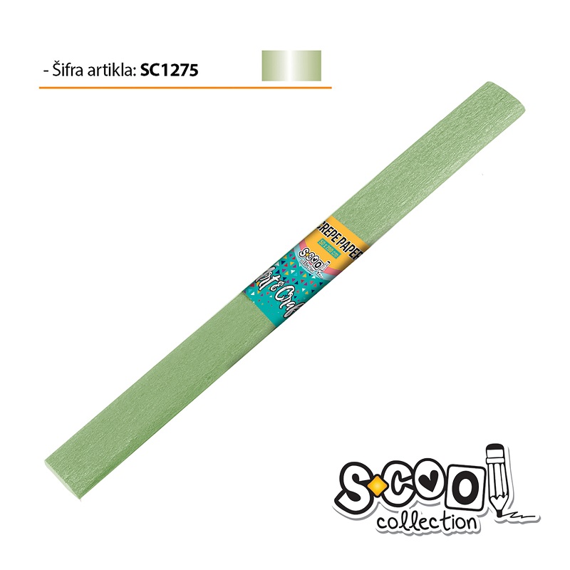 KREP PAPIR S-COOL BISER ZELENI 200x50cm